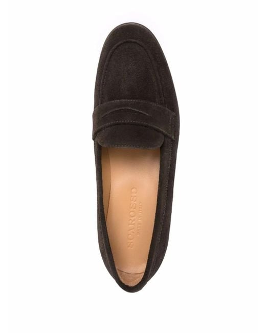 Scarosso Black Monica Leather Loafers