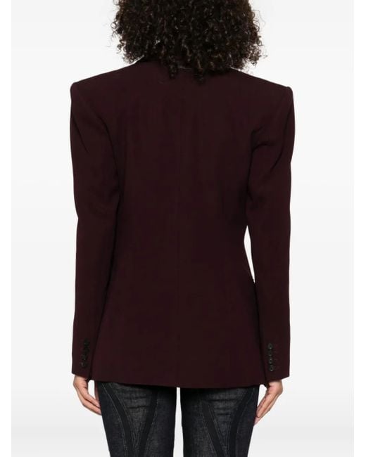 Mugler Black Single-Breasted Wool Jacket