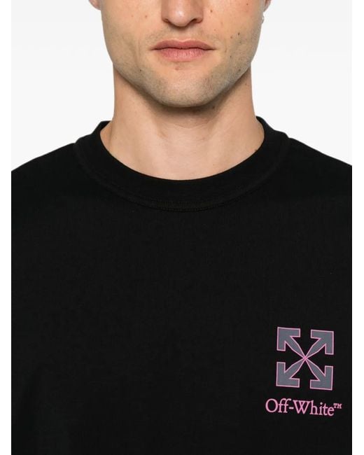 Off-White c/o Virgil Abloh Black Arrows Logo-Print Cotton T-Shirt for men