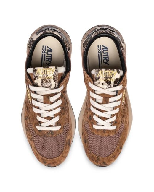 Autry Brown Reelwind Sneakers