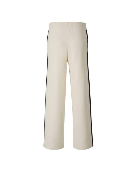 Wales Bonner White Pantalon De Jogging Tide À Bande Latérale Et Logo Brodé