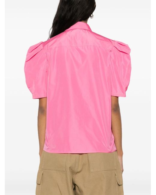 Chemise à manches courtes bouffantes MSGM en coloris Pink