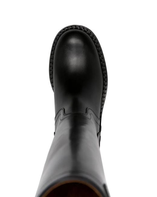 Botas Altas De Cuero Owena Audaces Y Cómodas, Mujer, Talla Chloé de color Black