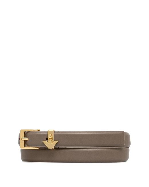 Emporio Armani White Eagle-Charm Belt