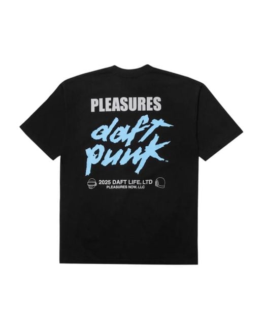Pleasures Black X Daft Punk Duo Graphic T-Shirt for men