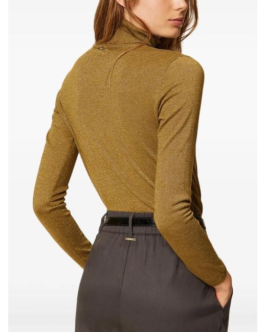 Twinset Green Pull À Col Roulé