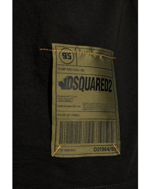 DSquared² Black T-Shirts And Polos for men