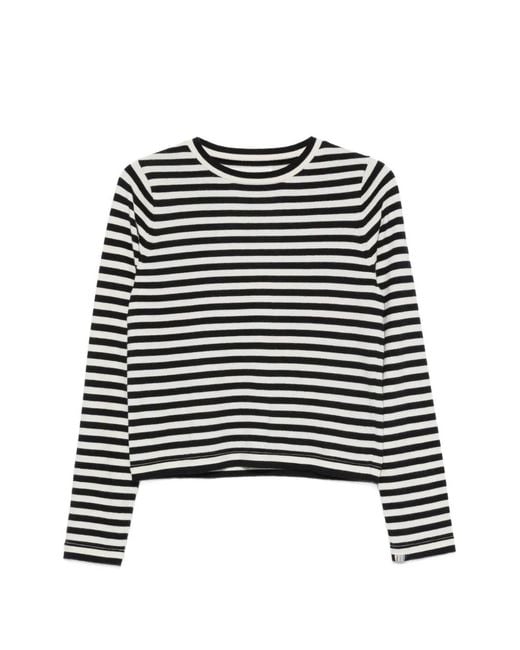 Extreme Cashmere Black Lisa Striped T-Shirt