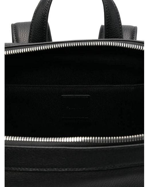 Sandro Black Logo-Stamp Backpack for men