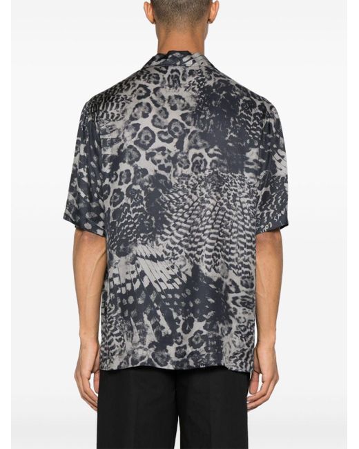 Chemise à imprimé animalier Versace pour homme en coloris Black