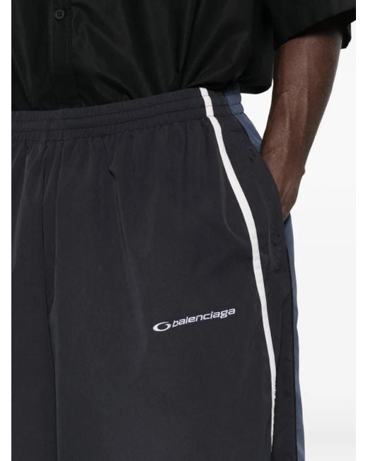 Balenciaga Black Side-Stripe Trousers for men