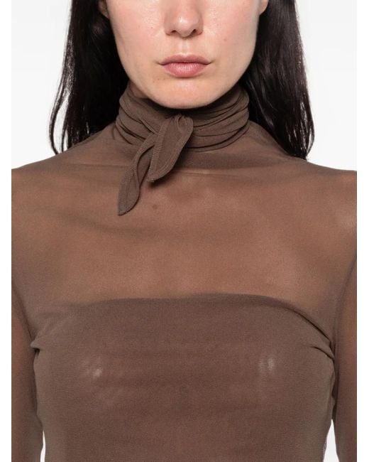 Lemaire Natural Ballerina Foulard Transparent-Effect Top
