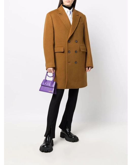 Adererror Brown Double-Breasted Tailored Coat