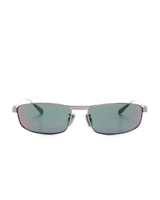 Balenciaga Green Rectangle-Frame Sunglasses