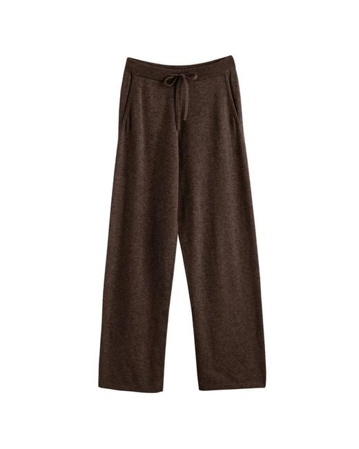 Chinti & Parker Brown Cashmere Straight-Leg Trousers