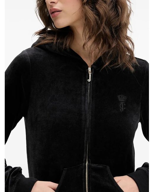 Juicy Couture Black Pocket Zip-Fastening Hoodie
