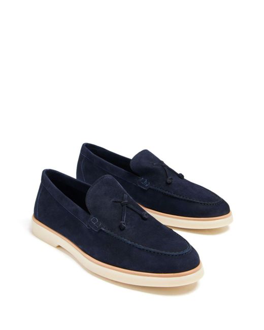 Magnanni blue loafers clearance