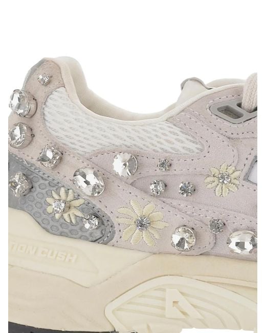 Autry White Hyperway Embellished Sneakers