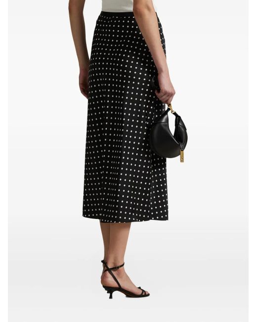 Polo Ralph Lauren Black Midirock Mit Polka Dots