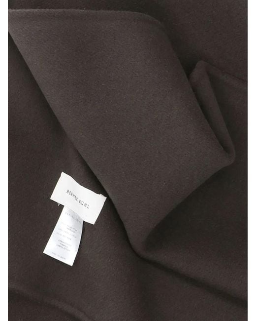 BERNER KUHL Brown Wool Scarf for men