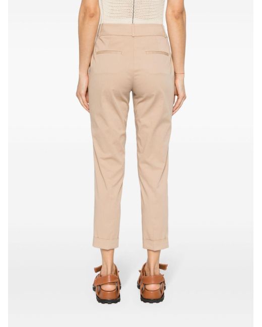 Peserico Natural Pressed-crease Tailored Trousers