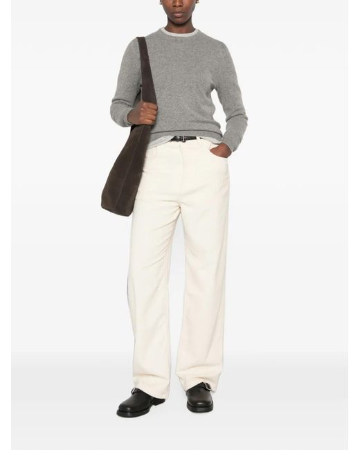 Bompard Gray Crew-Neck Sweater
