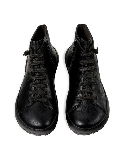 Camper Black Peu Serra Lace-Up Zip Boots
