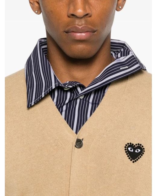 COMME DES GARÇONS PLAY Natural Logo-Heart Cardigan