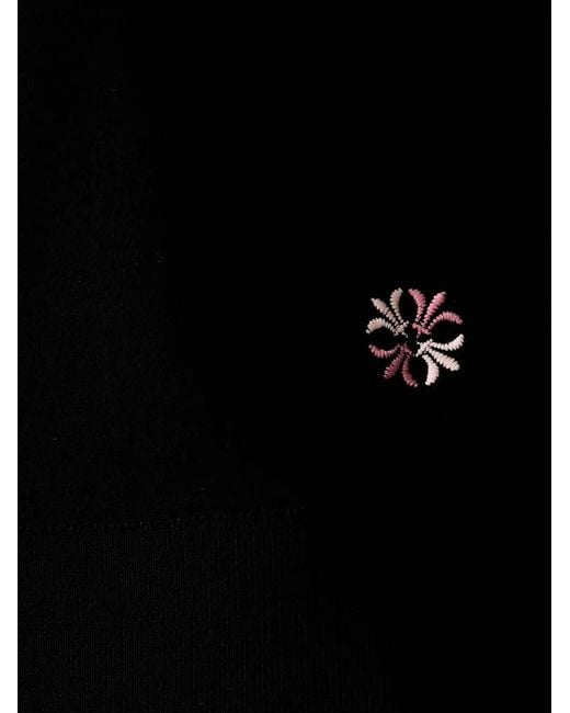 Scotch & Soda Black Embroidered Button-Up Cardigan