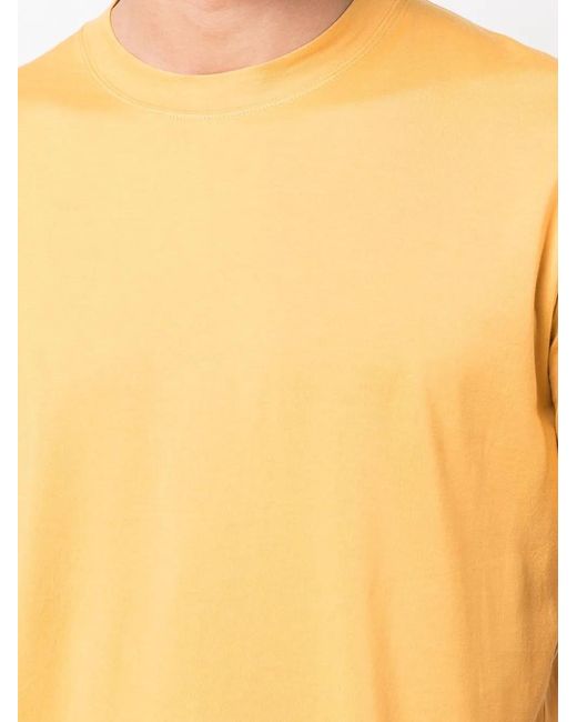 Brunello Cucinelli Yellow Round-Neck Short-Sleeved T-Shirt for men