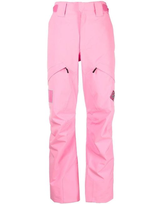 Kappa Logo-patch Straight-leg Trousers in Pink | Lyst