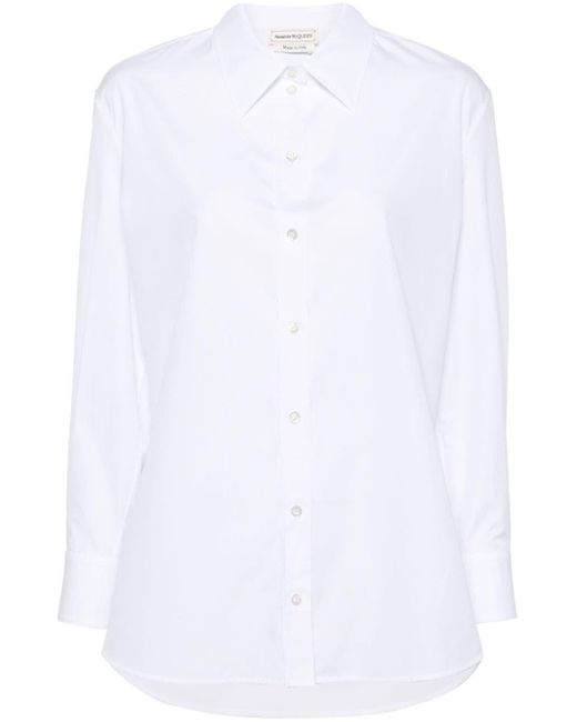 Alexander McQueen White Hemd aus Popeline
