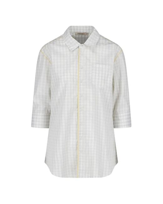 Paloma Wool White Salina Check Shirt