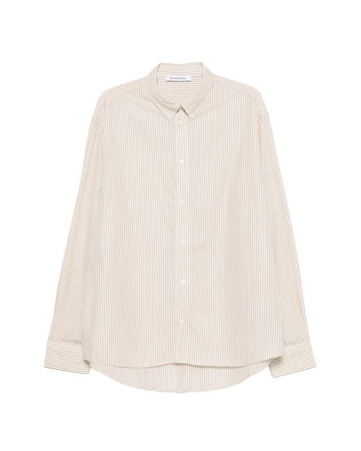Etudes Studio White Button-Down Striped Shirt for men