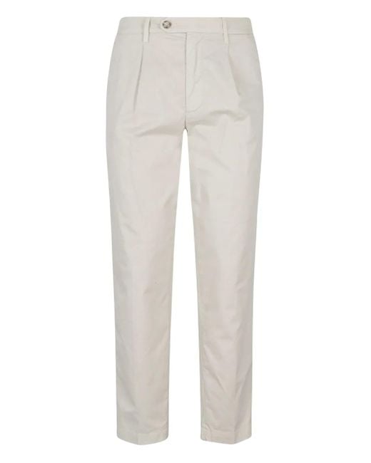 Re-hash White Turn-Up Hem Chinos for men