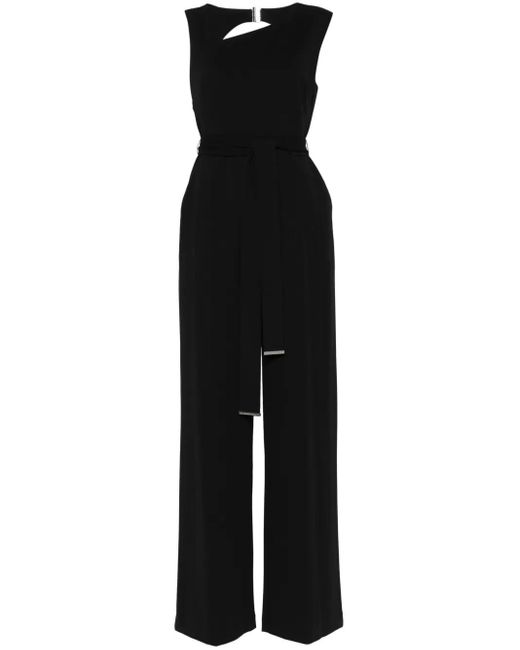 Calvin Klein クレープ ジャンプスーツ Black