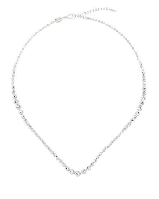 Missoma White Graduated Ball Chain Necklace