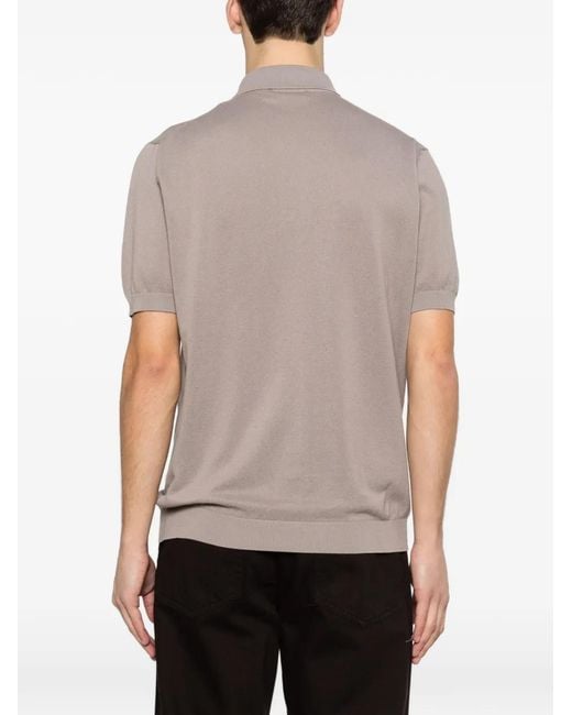 Lardini Gray Polo Boutonné À Poche Poitrine for men