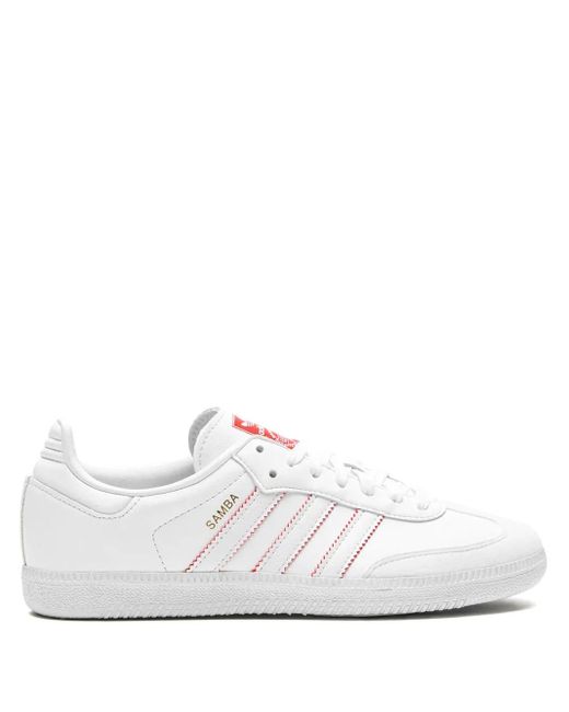 Adidas White Samba Vegan "Minnie Mouse" Sneakers