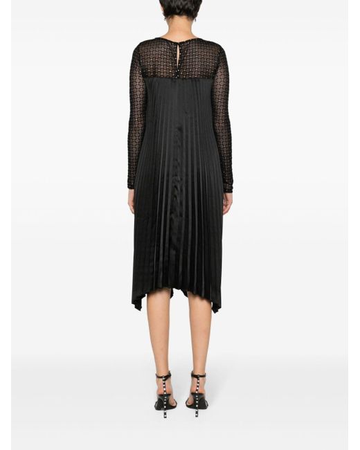 Nissa Black Kleid mit Netzeinsatz