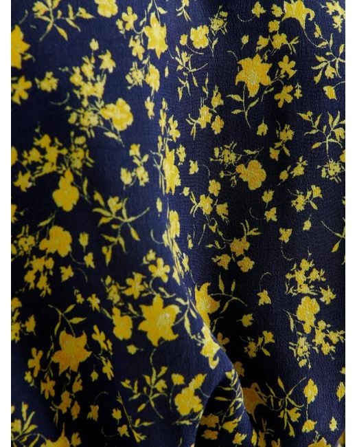 Essentiel Antwerp Black Asymmetrisches Kleid mit Blumen-Print