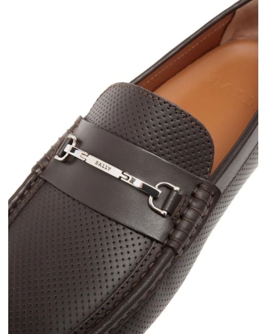 Bally Black Pilot Driver Leather Loafers for men