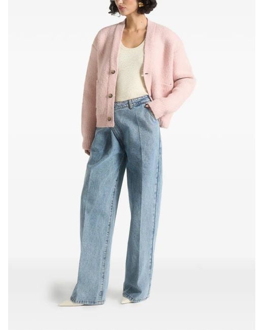Manière De Voir Blue Charlie Knitted Cardigan