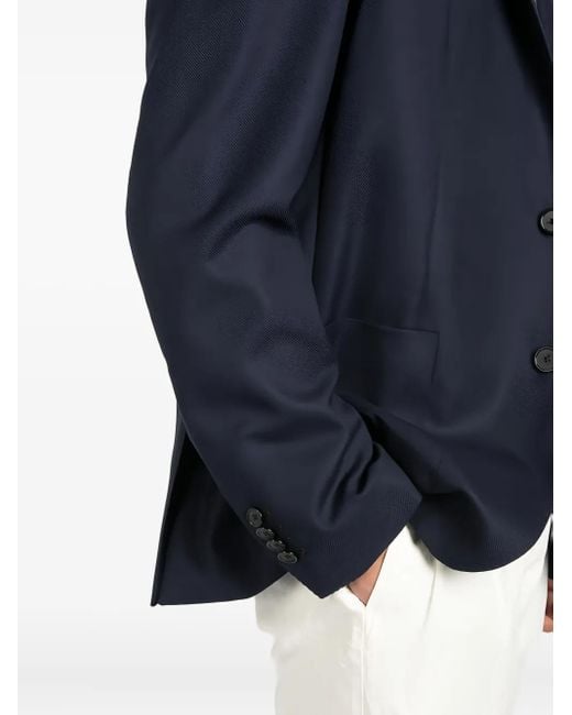 Blazer Con Bolsillos De Parche Tagliatore de hombre de color Blue