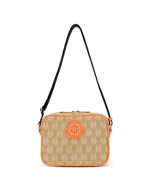 Philipp Plein White Belt Bag Jacquard Monogram for men