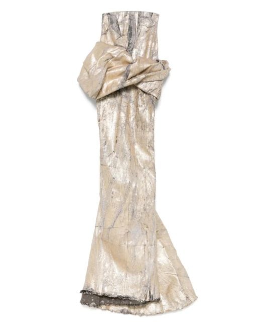 Rick Owens White Draped Maxi Skirt
