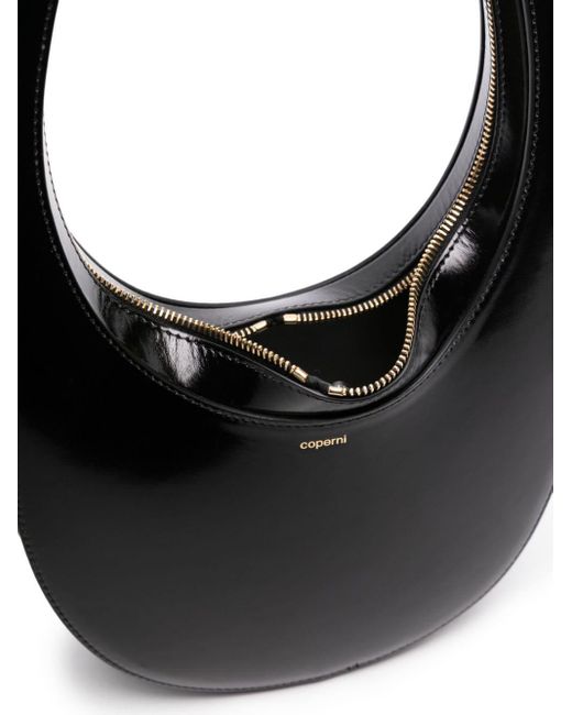 Coperni Black Swipe Leather Shoulder Bag