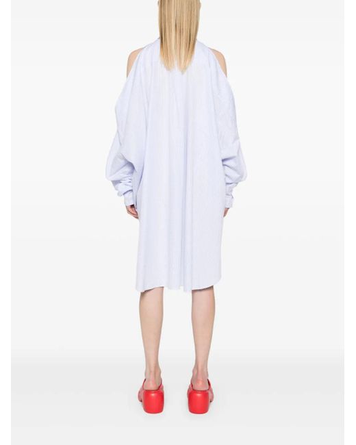 Henrik Vibskov White New Bumble Shirt Mini Dress