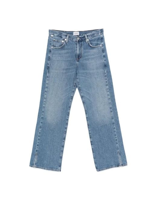 Citizens of Humanity Blue Side-Slit Jeans