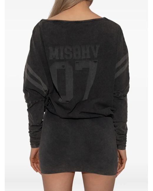 M I S B H V Black Team Paris Long-Sleeved Mini Dress